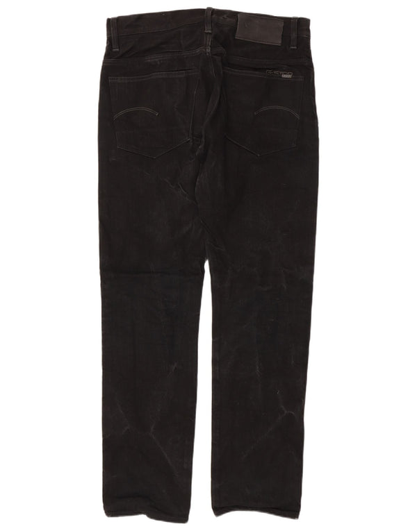 G-Star Straight Jeans til mænd W33 L32 Sort bomuld