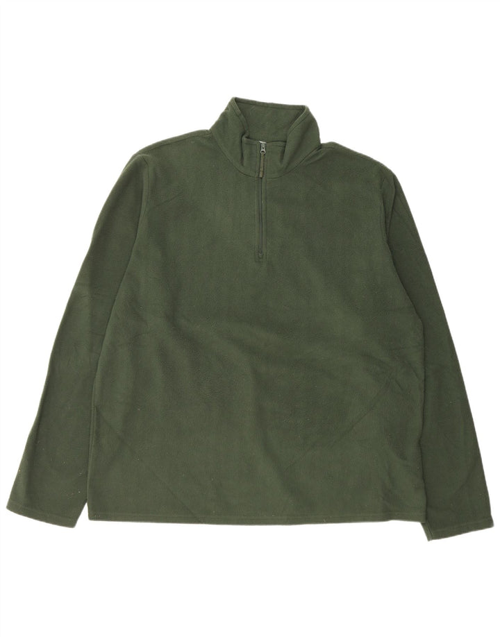 Mountain Warehouse Herre Fleece Jumper med lynlås XL Grøn Polyester