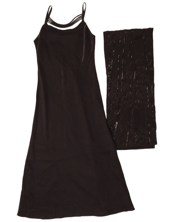Just Elegance Dame ærmeløs Maxi Dress UK 16 Large Black Polyester