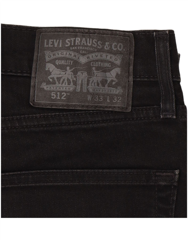 Levi's Herre 512 Slim Tapered Jeans W33 L32 Grå Bomuld