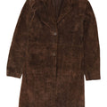 Vintage Dame Ruskind Overfrakke UK 14 Medium Brun