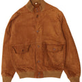 Vintage herre ruskind bomberjakke IT 50 Large Brown