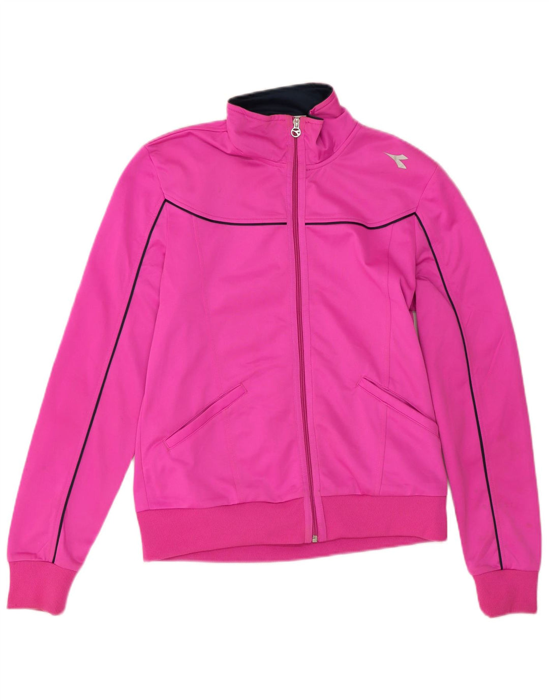 Diadora træningsdragt topjakke til kvinder UK 14 Medium Pink Polyester