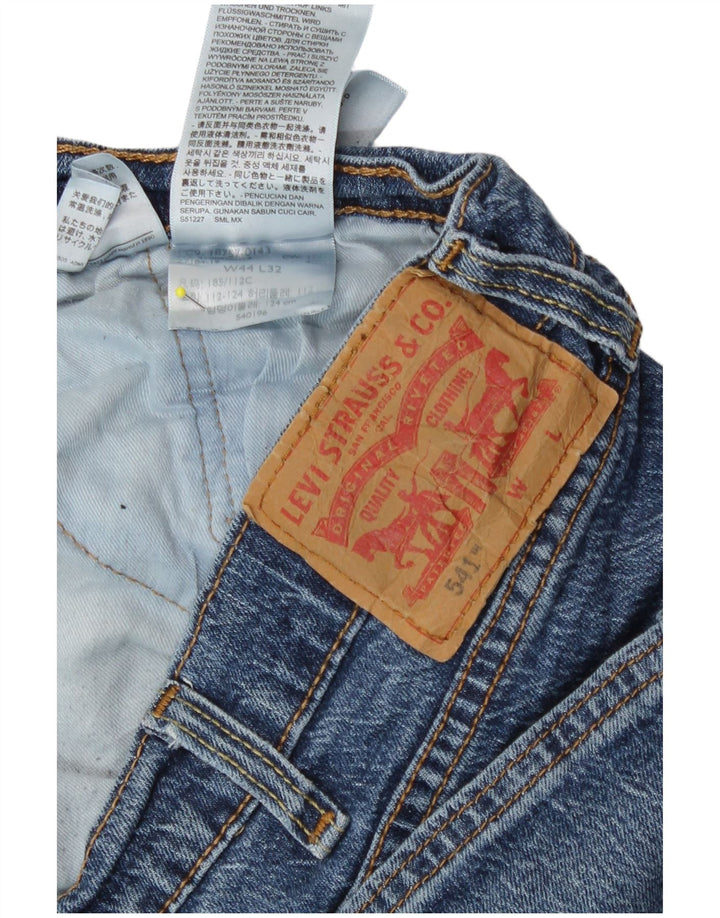 Levi's Herre 541 tilspidsede jeans W44 L32 blå bomuld