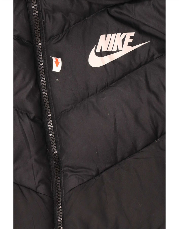 Nike Polstret jakke med hætte til mænd UK 38 Medium Black Polyester