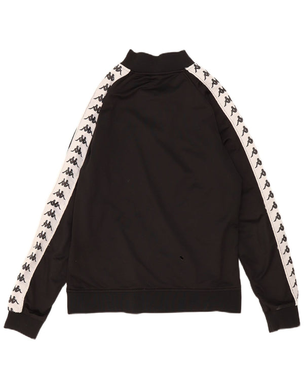 KAPPA Grafisk træningsdragt topjakke til kvinder UK 14 Medium Sort Colourblock