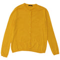 Zara Dame Cardigan Sweater UK 14 Large Yellow Viscose