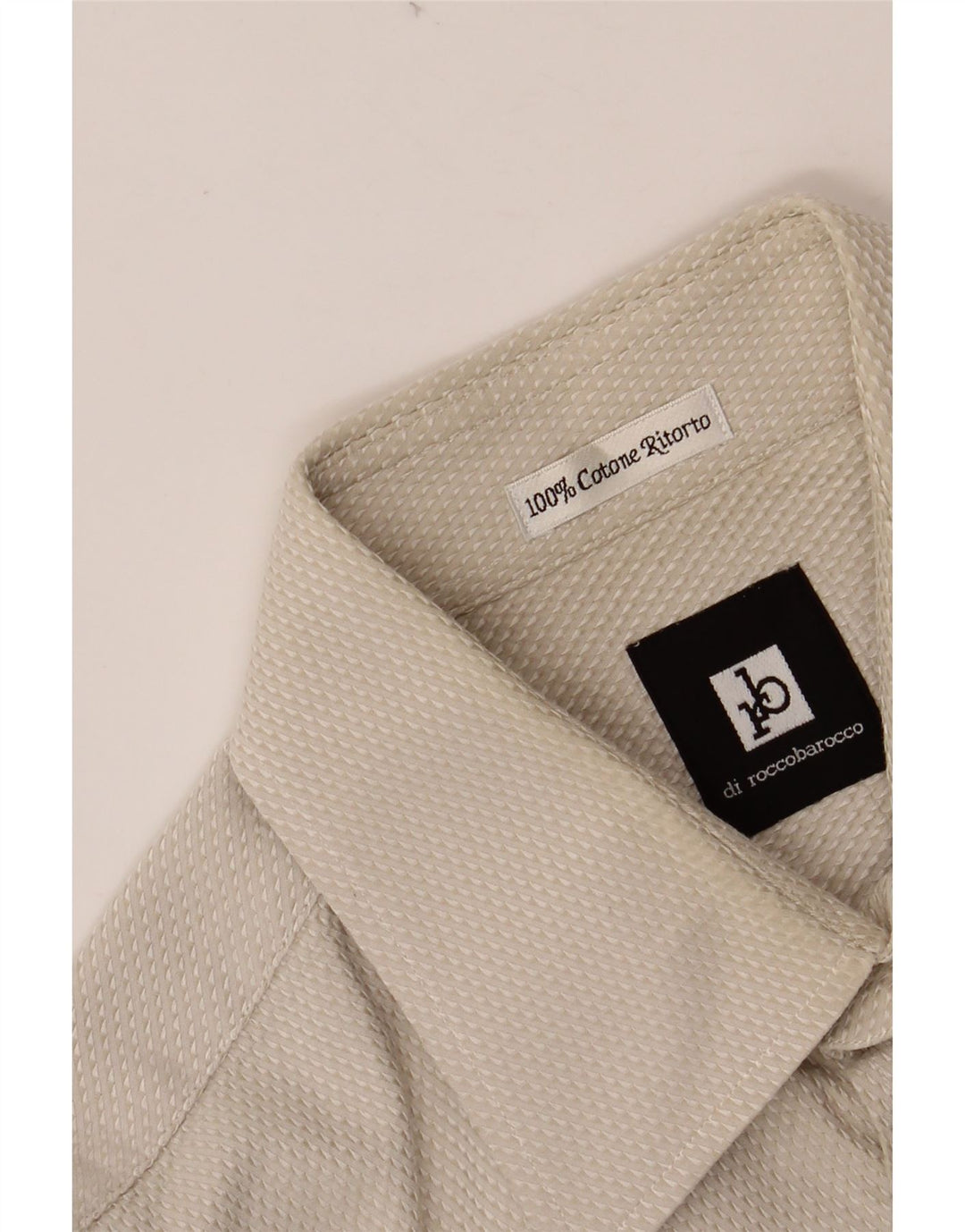 ROCCOBAROCCO Herreskjorte Str. 41 16 Stor Beige Bomuld