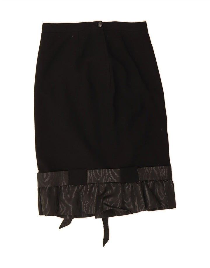 EMMEGI Womens Straight Skirt IT 44 Medium W28 Black Colourblock Vintage Emmegi and Second-Hand Emmegi from Messina Hembry 
