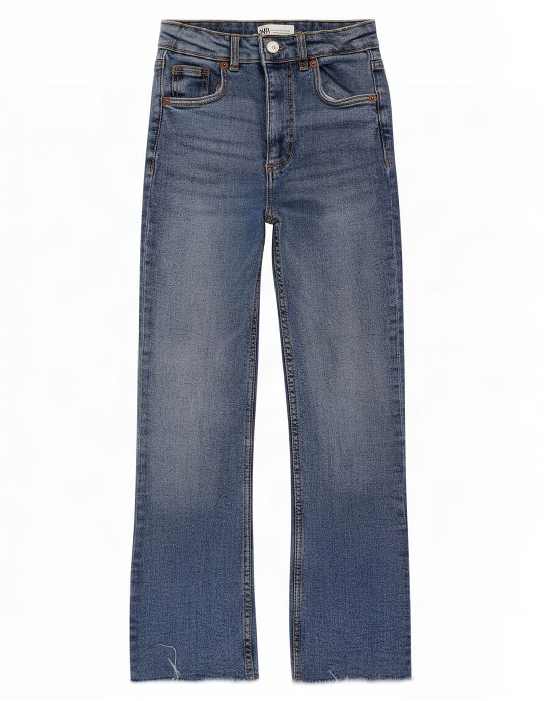Zara Dame Flared Jeans EU 32 2XS W22 L25 Blå