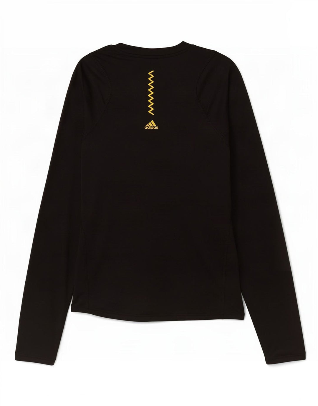 Adidas Dame Grafisk Top Langærmet UK 8/10 Small Black Polyester