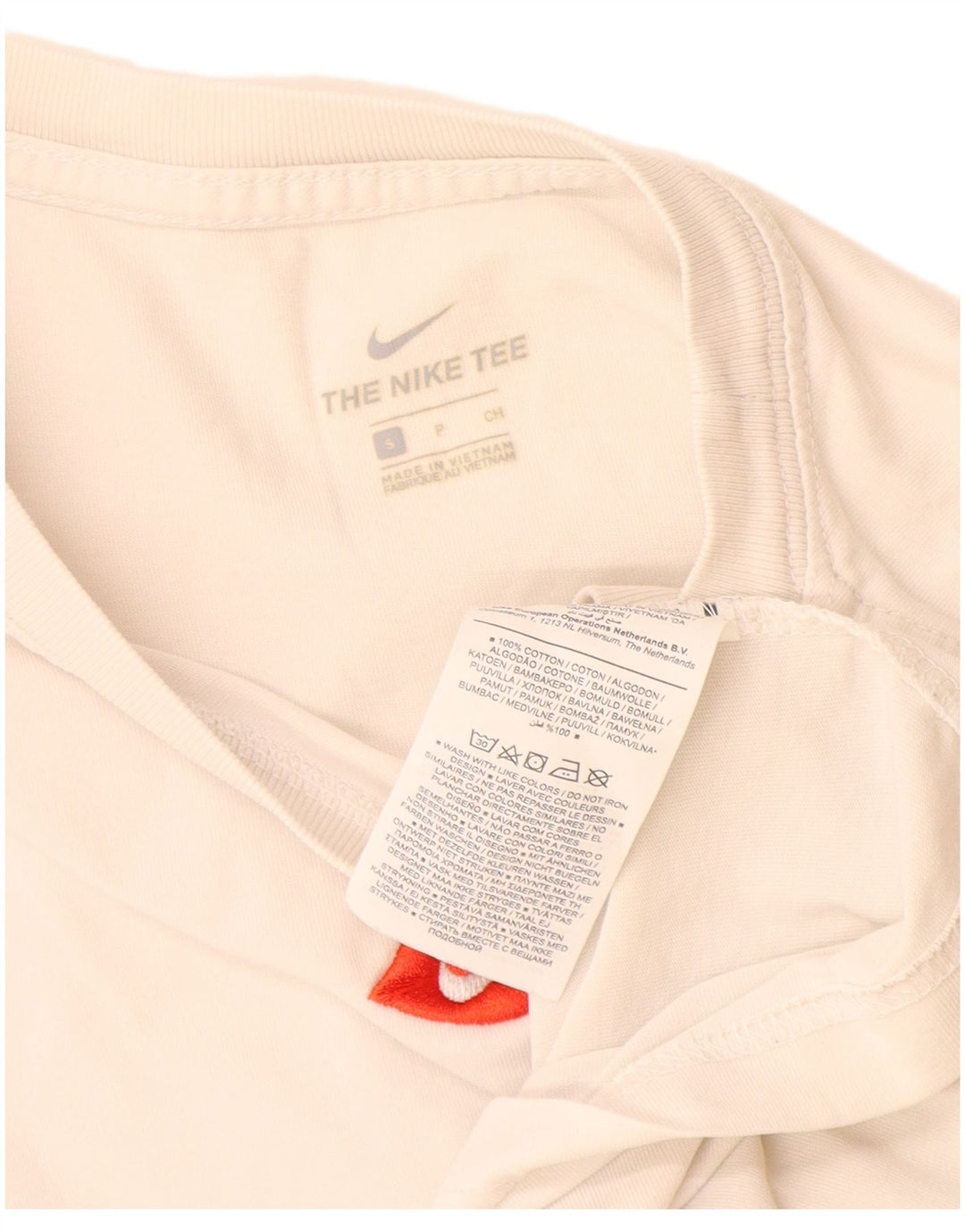 Nike T-shirt top til mænd, lille hvid bomuld