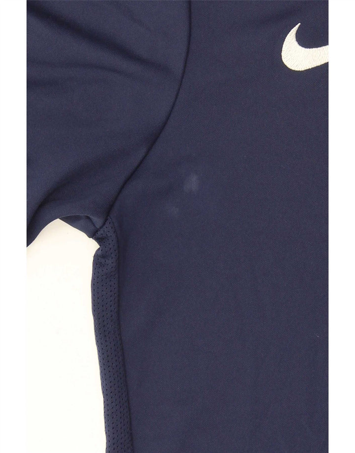 Nike Dri Fit T-shirt top til mænd, lille marineblå polyester