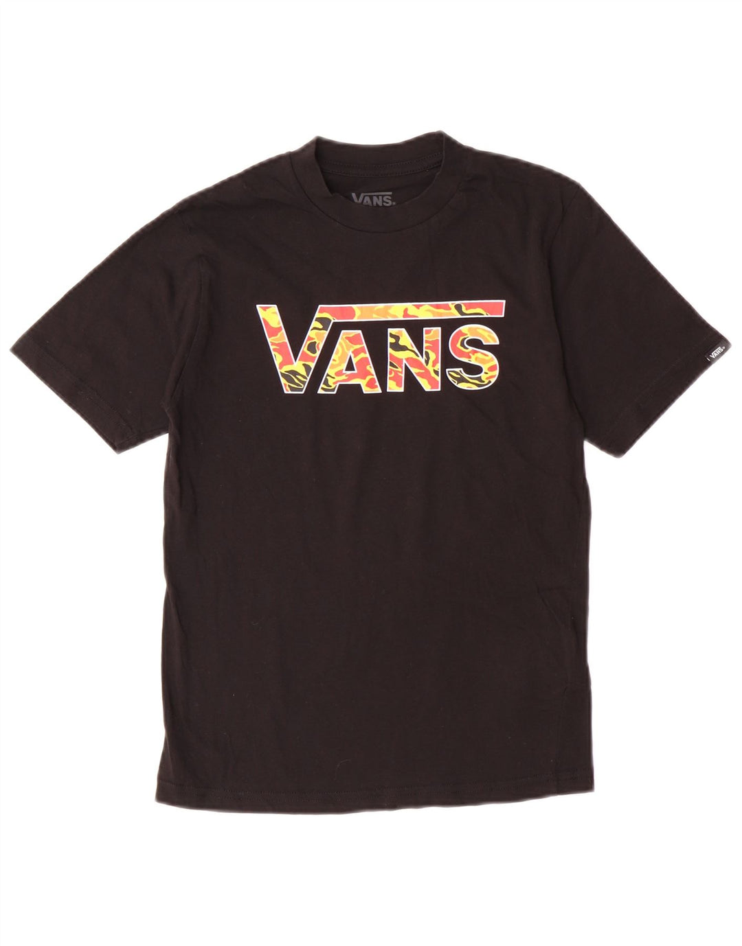 Vans drenge grafisk t-shirt top 8-9 år lille sort bomuld