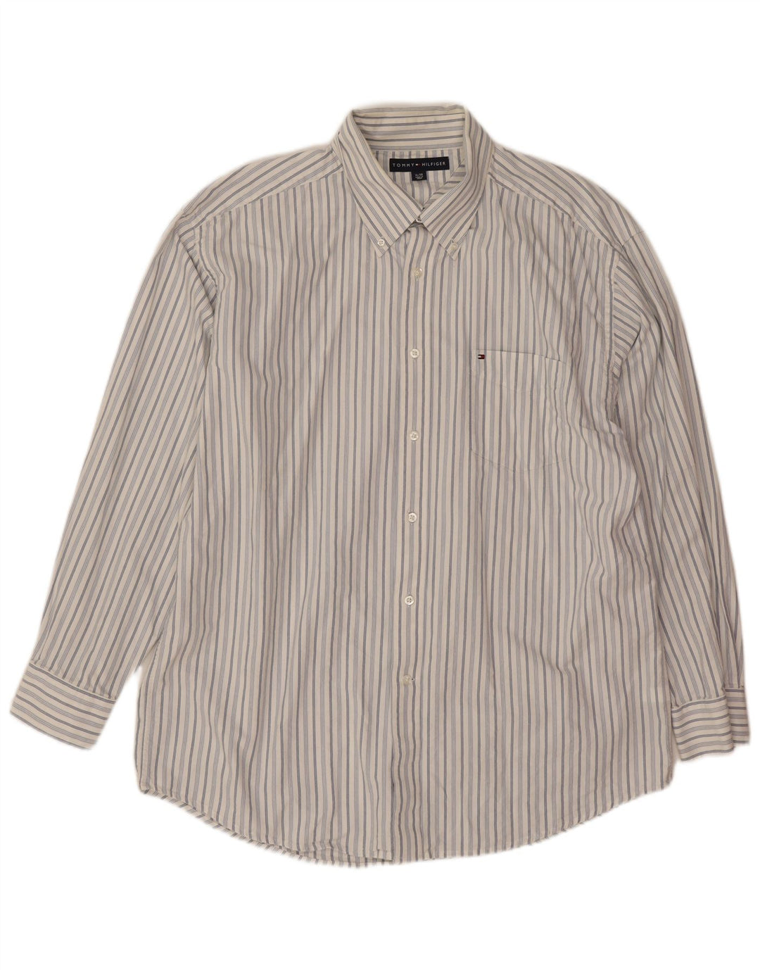 Tommy Hilfiger Herreskjorte XL Hvidstribet bomuld