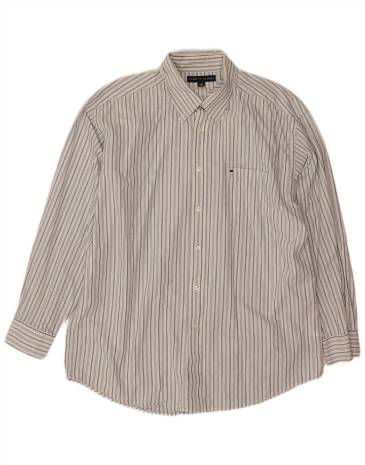 Tommy Hilfiger Herreskjorte XL Hvidstribet bomuld