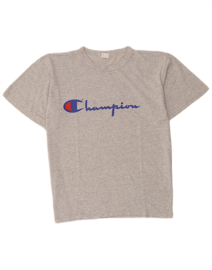 Champion Herre grafisk T-shirt Top Stor grå flækket bomuld