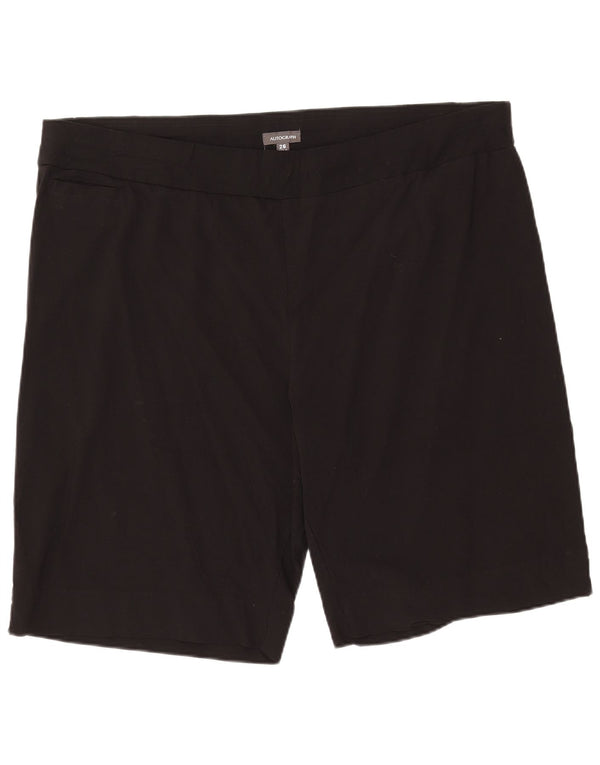 Marks & Spencer Dame Autograph Casual Shorts UK 26 5XL W46 Sort Viscose