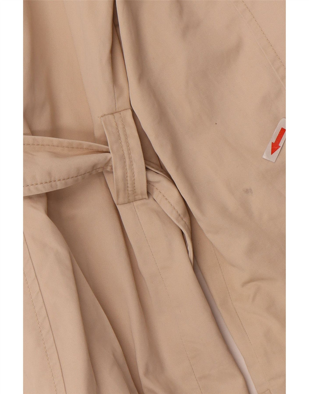 Zara Kvinder Kort Trench Coat UK 16 Stor Beige Bomuld