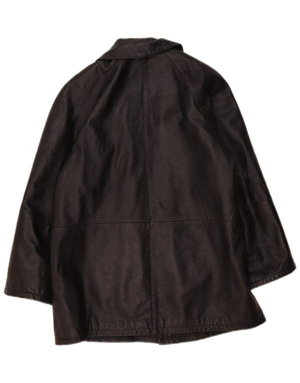 Conbipel Dame Loose Fit Læderfrakke IT 44 Medium Sort