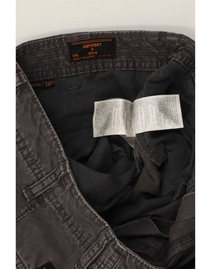 Superdry Cargo Shorts til mænd W30 mellemgrå bomuld