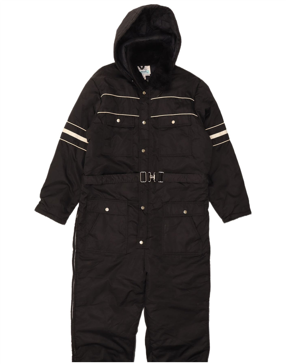 Sears Work Leisure Herre Hætte Ski Jumpsuit Stor Sort Nylon