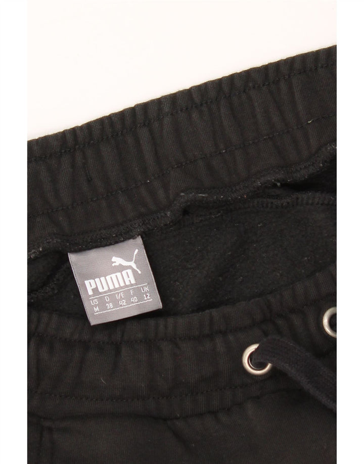 PUMA Womens Graphic Tracksuit Trousers Joggers UK 12 Medium Black Vintage Puma and Second-Hand Puma from Messina Hembry 