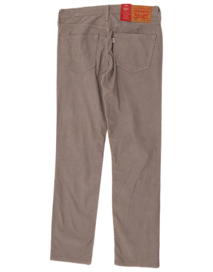 Levi's Herre 511 Slim Corduroy Bukser W32 L32 Grå Bomuld