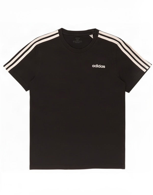 Adidas Herre T-Shirt Top Medium Sort Bomuld
