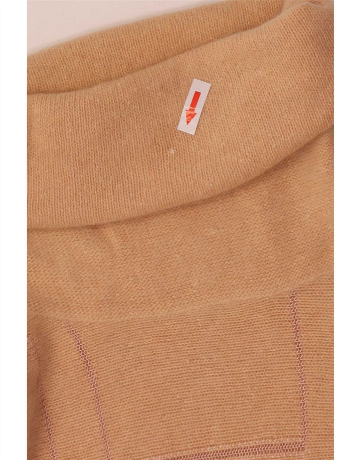 Vintage Dame Roll Neck sweater IT 44 Medium Pink Geometrisk
