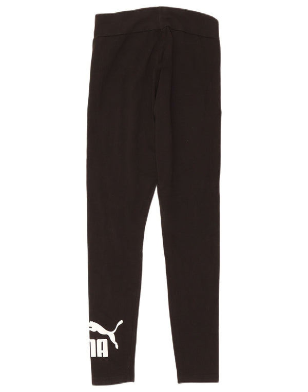 Puma Grafiske Leggings til kvinder UK 12 Medium Sort Bomuld