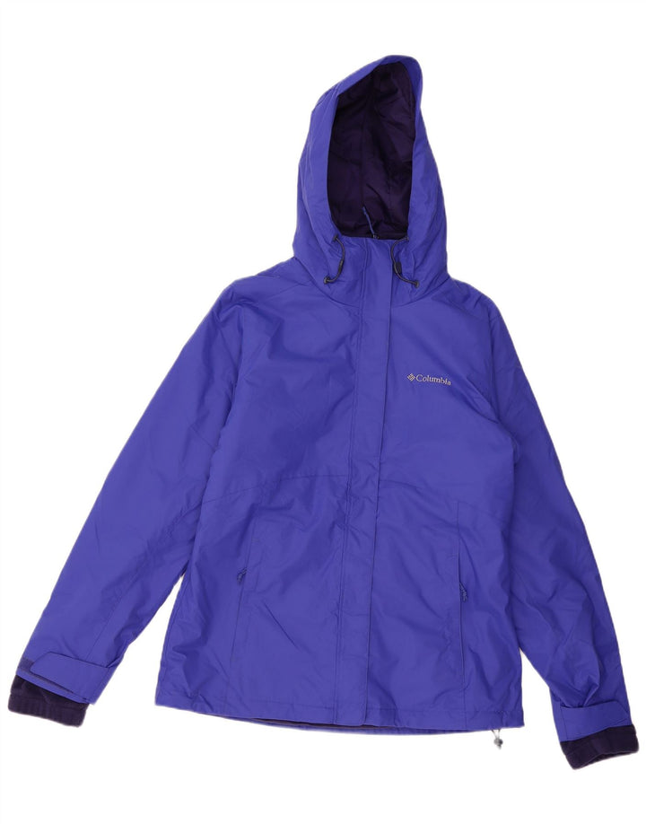 COLUMBIA Womens Interchange Oversized Windbreaker Jacket UK 10 Small Blue