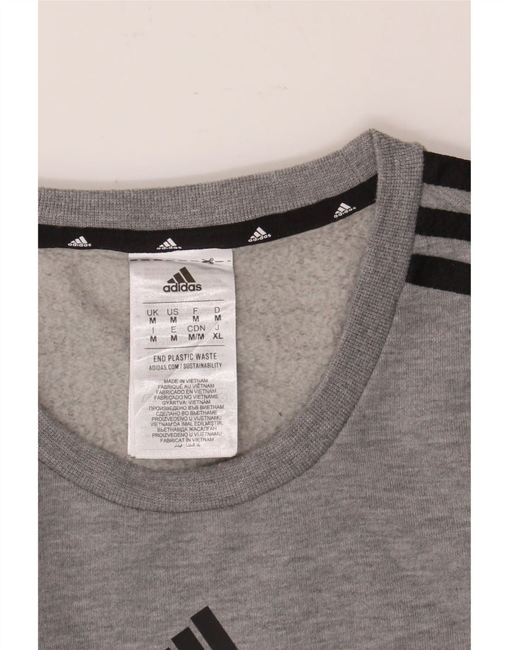ADIDAS Mens Sweatshirt Jumper Medium Grey Polyester Vintage Adidas and Second-Hand Adidas from Messina Hembry 