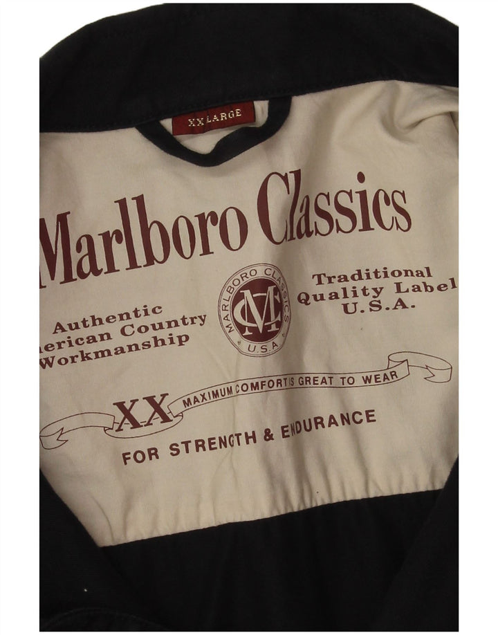 Marlboro Classics Denimjakke til mænd UK 44 2XL Marineblå Bomuld