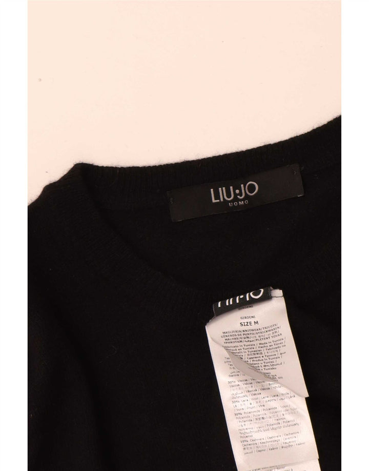 Liu Jo Herre Boat Neck Jumper Sweater Medium Sort Viscose