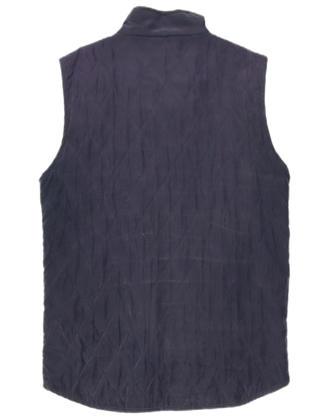 Conte of Florence Herre Quilted Gilet UK 38 Medium Navy Blue Polyester