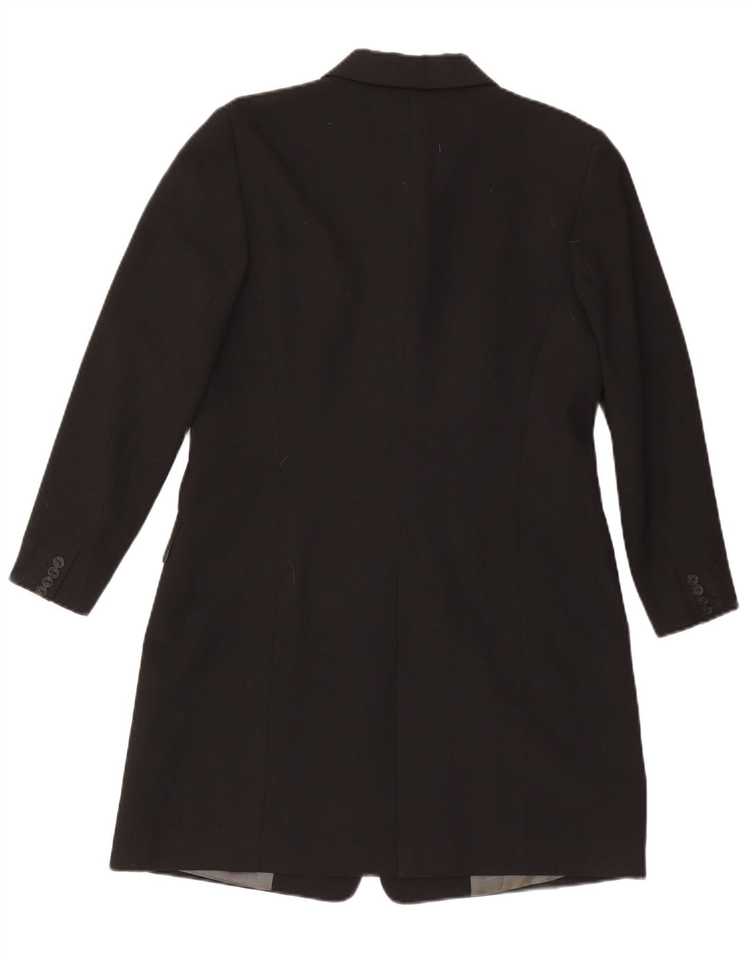 Zara Dame Longline 4-knaps blazerjakke EU 44 XL Sort Polyester