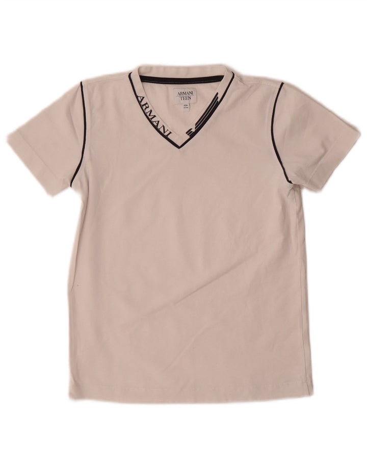Armani drenge grafisk t-shirt top 9-10 år hvid