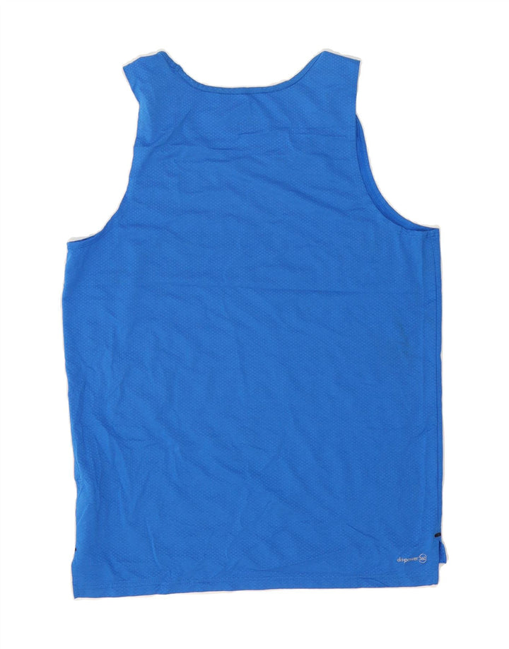 RUSSELL ATHLETIC Mens Training Vest Top UK 38/40 Medium Blue Polyester Vintage Russell Athletic and Second-Hand Russell Athletic from Messina Hembry 