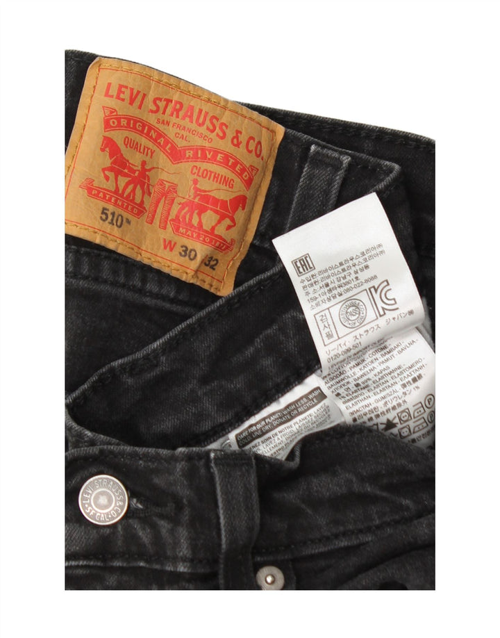 Levi's Dame 510 Skinny Jeans W30 L32 Grå Bomuld