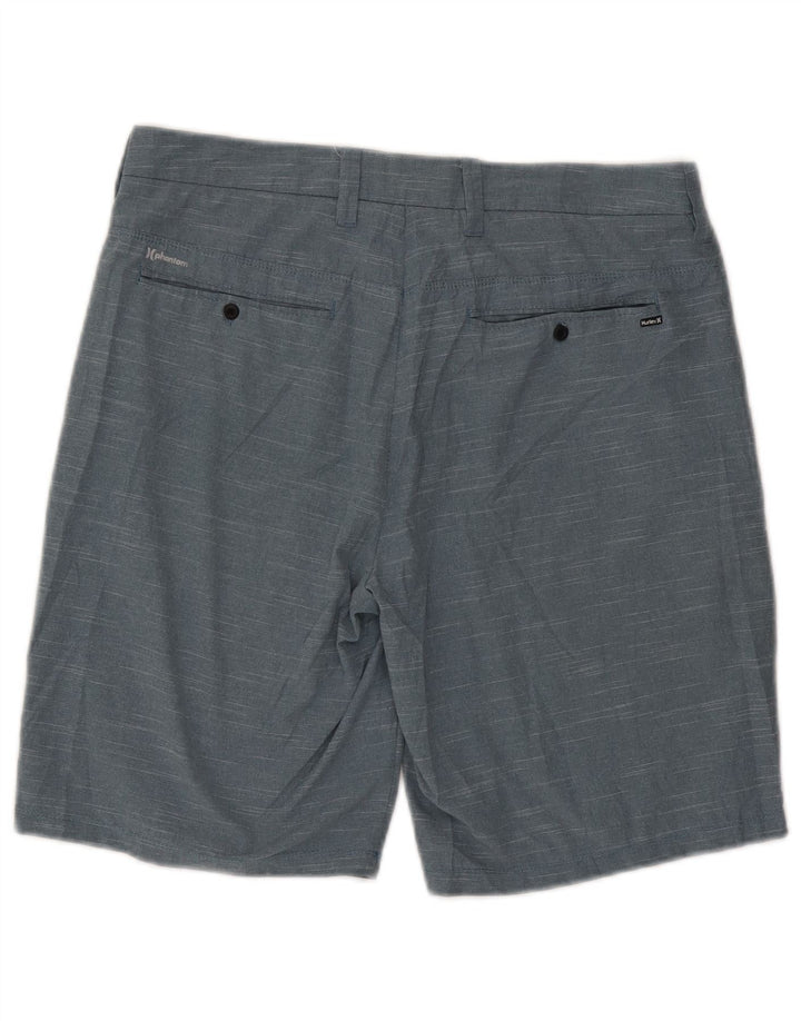 Hurley Herre Chino Shorts W31 Medium Blue Flecked Polyester
