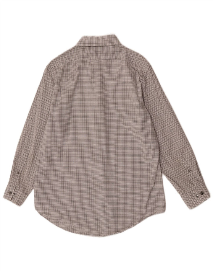 Calvin Klein Herre Slim Fit Skjorte Størrelse 15 1/2 Medium Grey Check