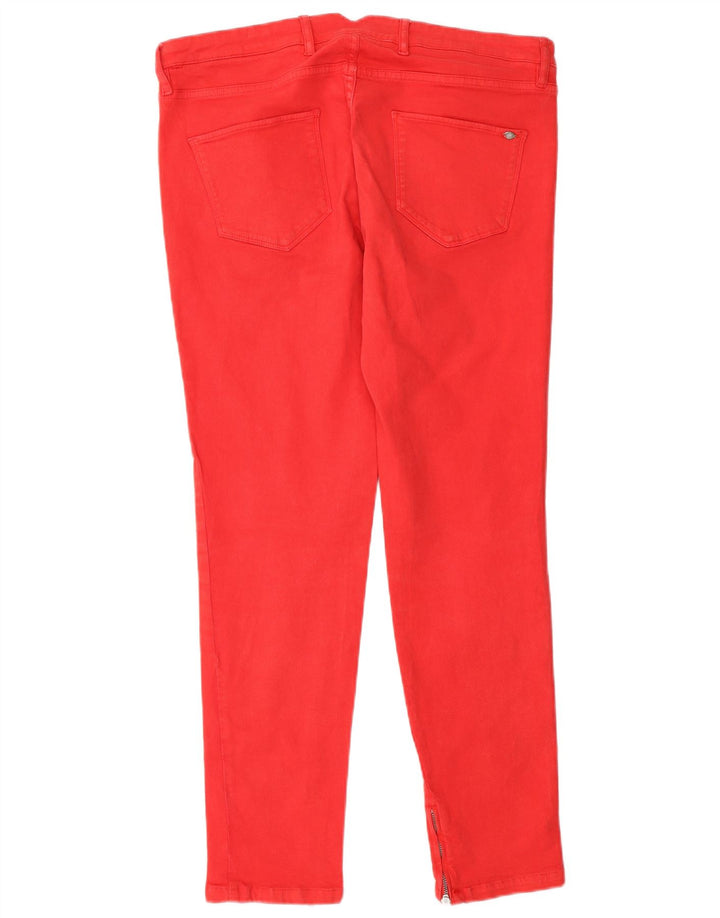 Massimo Dutti Dame Slim Fit Cropped Jeans EU 42 Large W32 L28 Rød