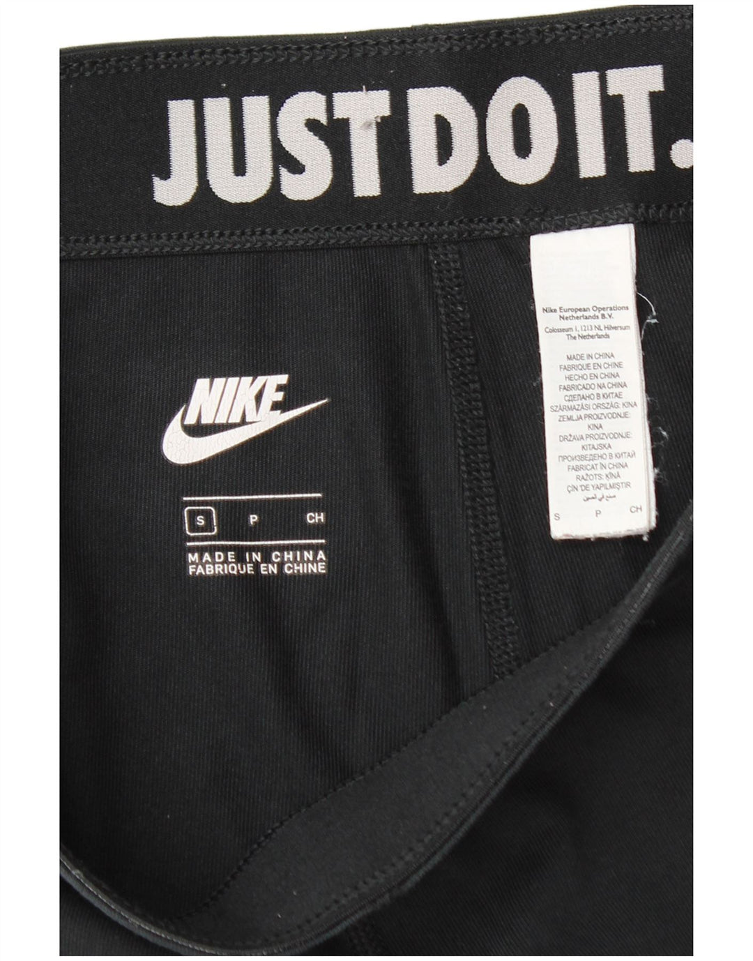 Nike Dame Grafiske Leggings UK 10 Small Black Bomuld