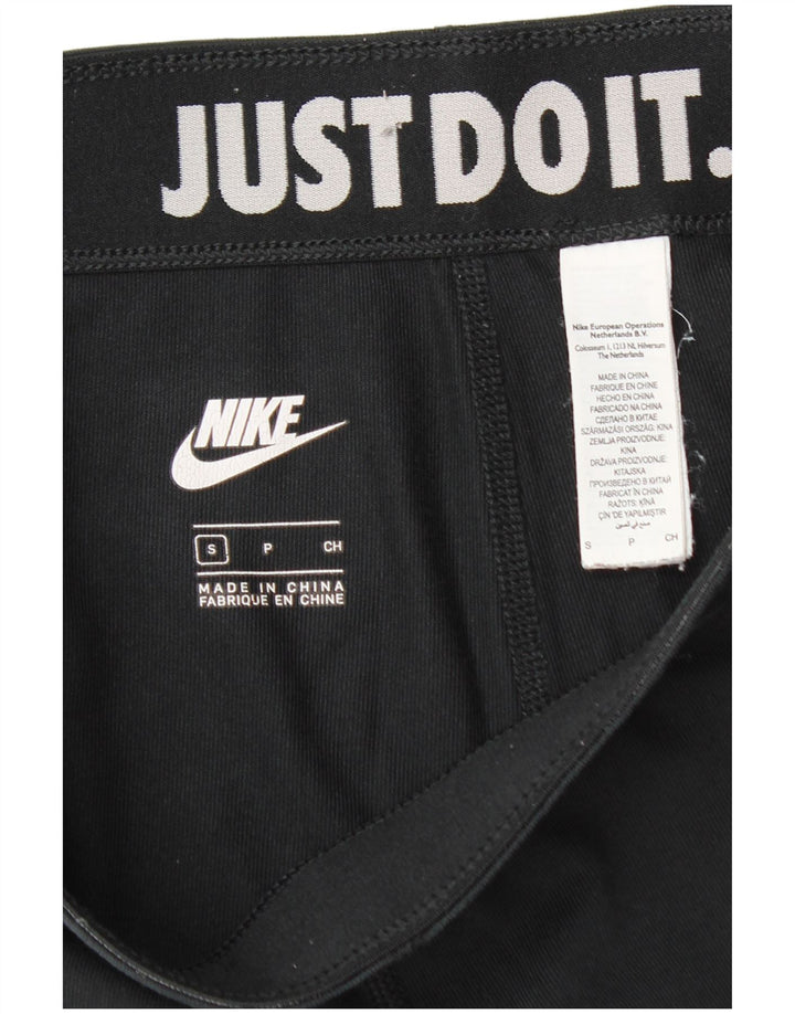Nike Dame Grafiske Leggings UK 10 Small Black Bomuld