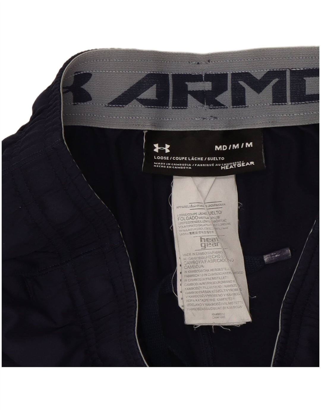 Under Armour Herre Heat Gear Sport Shorts Medium Navy Blue Polyester