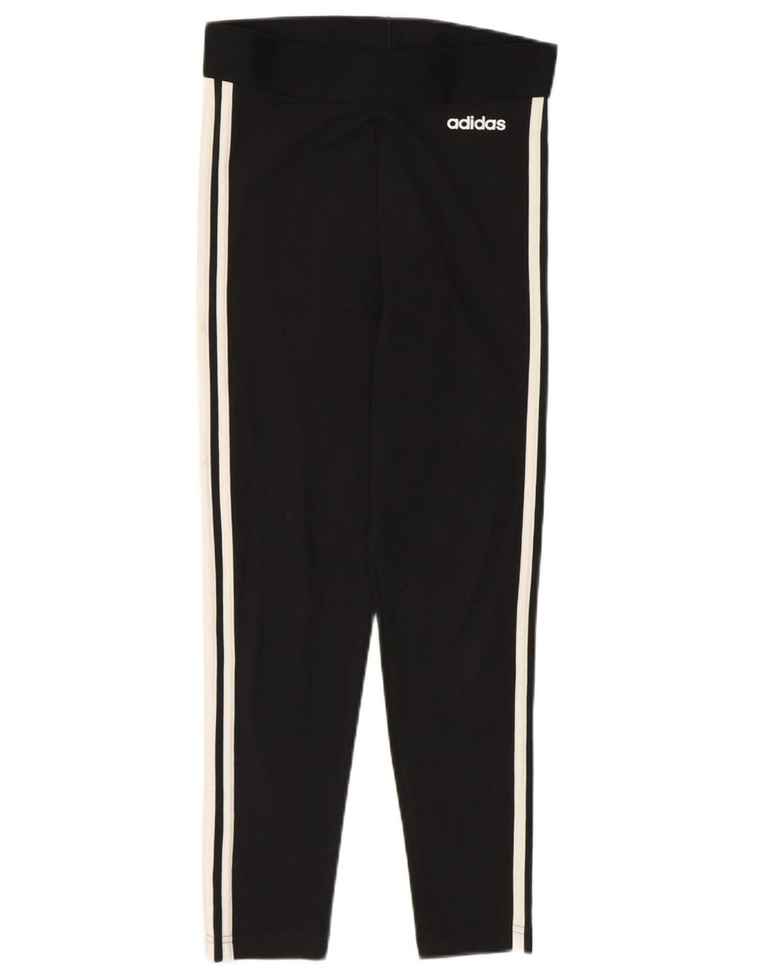 ADIDAS Womens Leggings UK 8/10 Small  Black Cotton