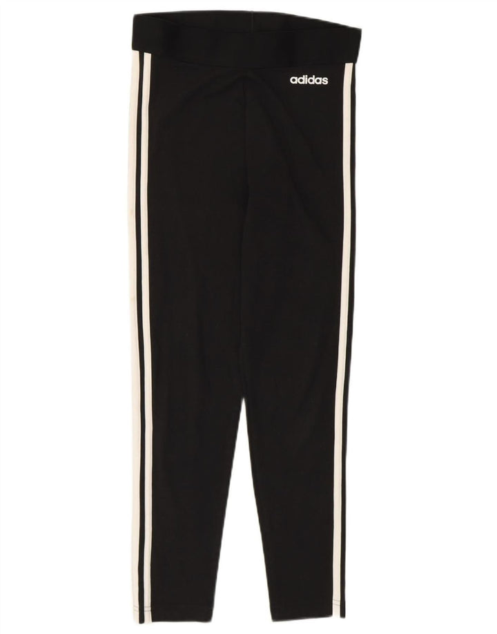 ADIDAS Womens Leggings UK 8/10 Small  Black Cotton