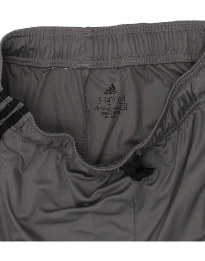 ADIDAS Boys Aeroready Sport Shorts 13-14 Years  Grey Polyester Vintage Adidas and Second-Hand Adidas from Messina Hembry 
