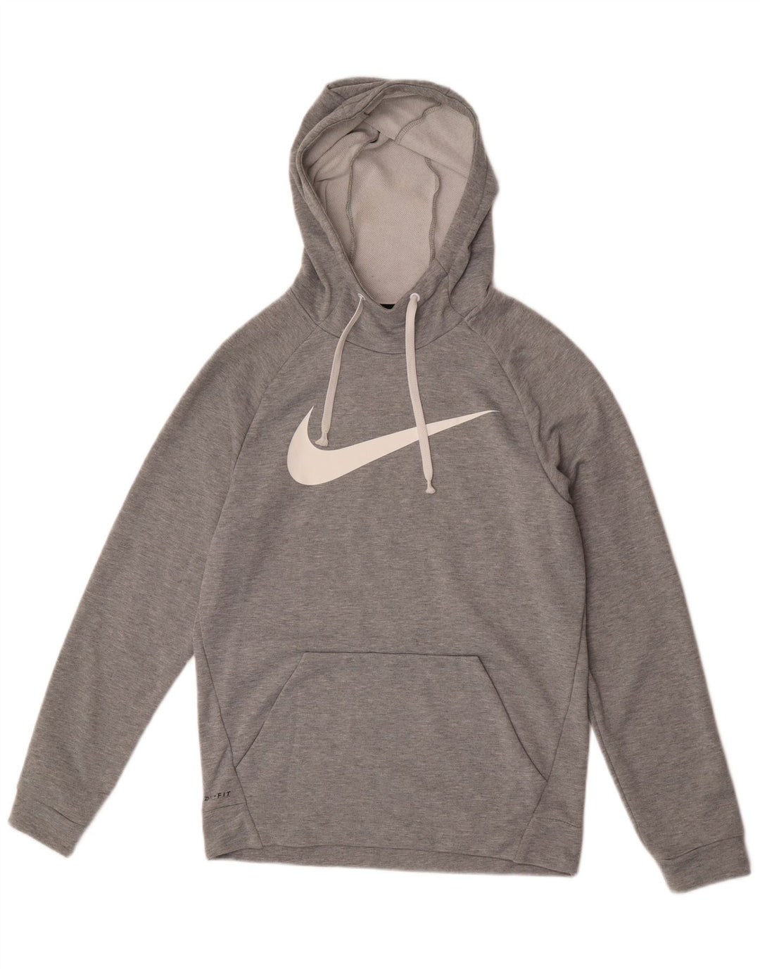 Nike Dri Fit grafisk hættetrøje til mænd, lille grå flækket